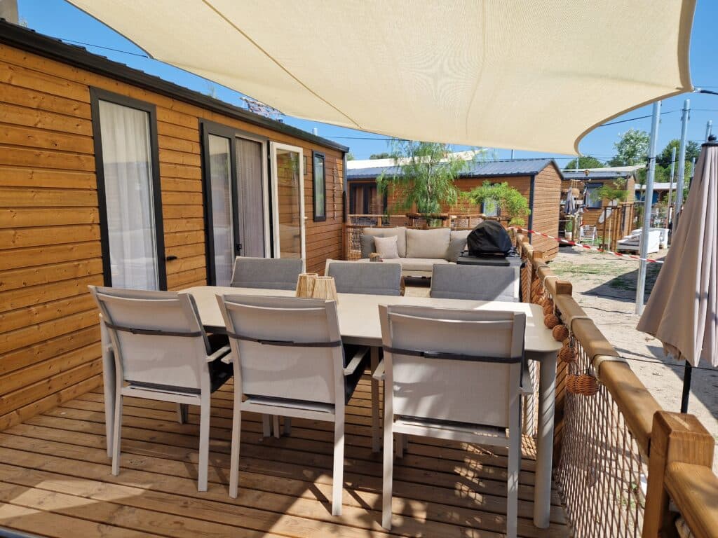 Mobile home met veranda Maison Patriaul