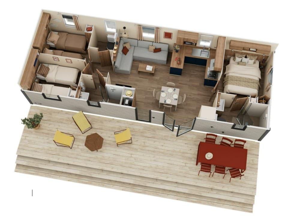 Plattegrond van de mobile home Maison Patriaul